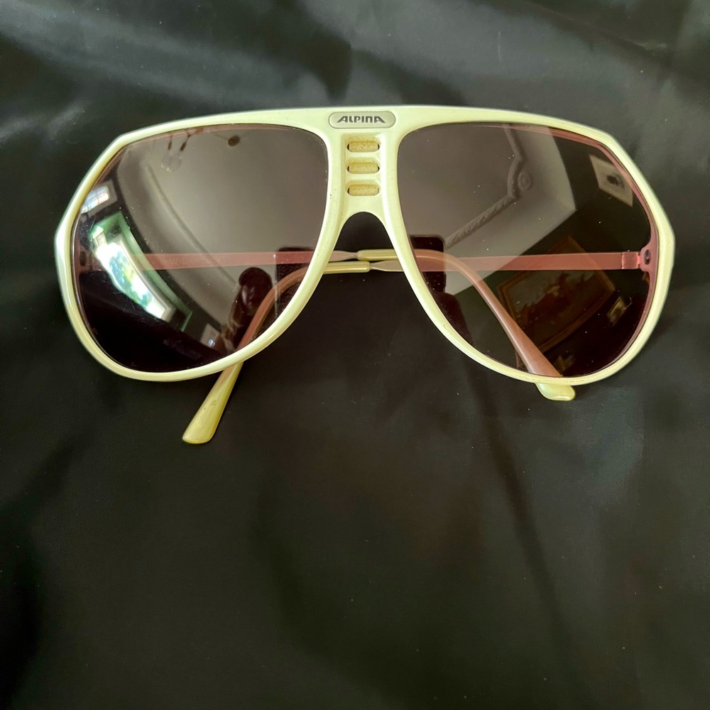 White Vintage Alpina Sunglasses